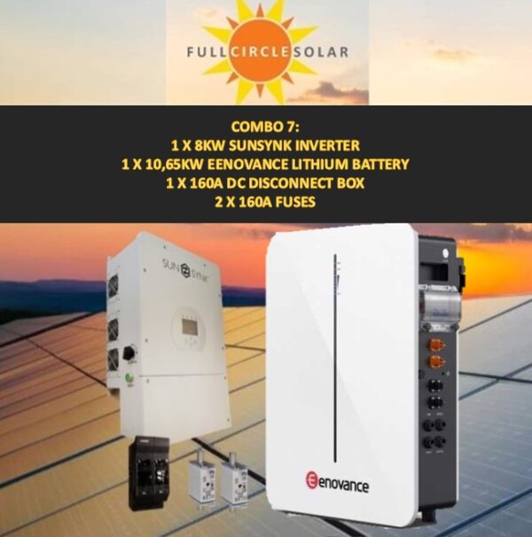 Sunsynk 8kw Backup Combo Deal 7 (VAT incl.)